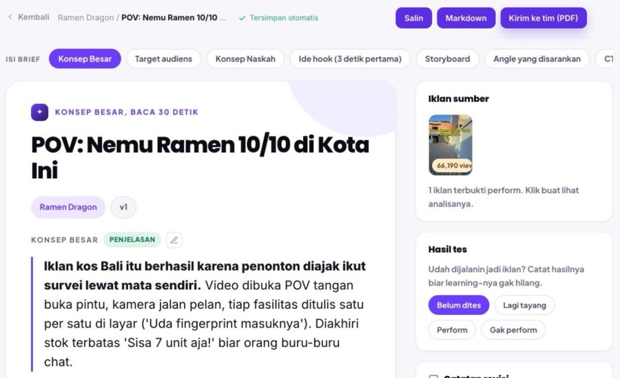 Brief produksi jadi di AdBit